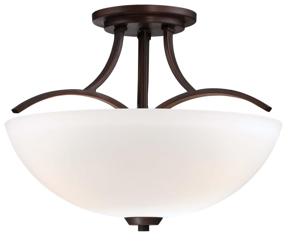 OVERLAND PARK - 3 LIGHT SEMI FLUSH
