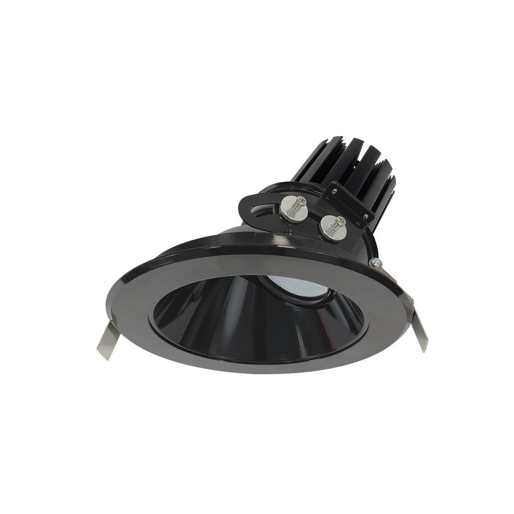 6" Sapphire III Round Adjustable Reflector, 3500lm, 3000K, Flood Optic, Black Reflector/Black