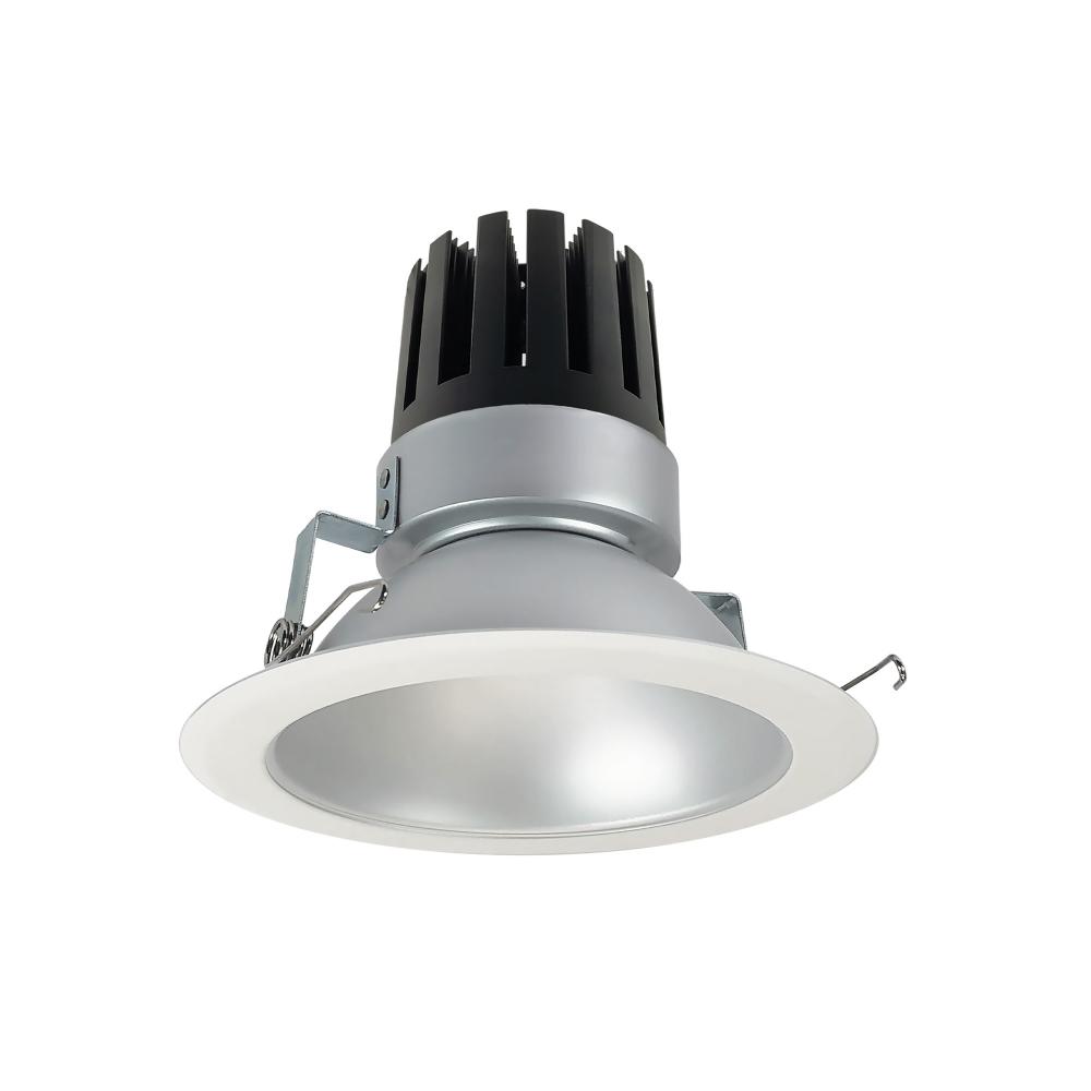 6" Marquise III Round Open Reflector, 2500lm, 3000K, Flood Optic, Haze Reflector/White Flange