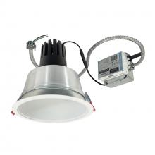 Nora NCR3-81L535FC01MPW - 8" Sapphire III Retrofit, Matte Powder White Reflector/Matte Powder White Flange, 120V; 0-10V