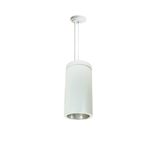 Nora NYLS3-6C1L430FC12DWW - 6" Sapphire III Cable Mount White Cylinder, Diffused Clear Reflector/Matte Powder White Flange,