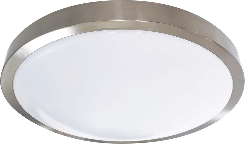 B2B Spec - 12" Dia. 16W LED Flush Ceiling Mount or Wall Mount -Brushed Nickel