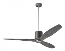 Modern Fan Co. LLX-GTGY-54-GY-NL-CC - LeatherLuxe DC Fan; Graphite Finish with Gray Leather; 54" Graywash Blades; No Light; Wall/Remot