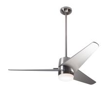 Modern Fan Co. VEL-BN-48-DK-853-CC - Velo DC Fan; Bright Nickel Finish; 48" Dark Blades; 17W LED; Wall/Remote Combo Control