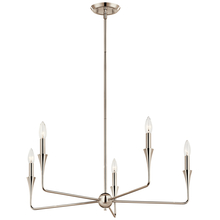 Kichler 52689PN - Alvaro 30 Inch 5 Light Chandelier in Polished Nickel