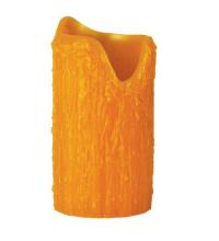 Luma-Spec Lighting 101107 - 4"W X 8"H Poly Resin Honey Amber Uneven Top Candle Cover