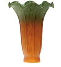 Luma-Spec Lighting 10192 - 4" Wide X 6" High Amber/Green Pond Lily Shade