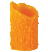 Luma-Spec Lighting 102574 - 3"W X 5"H Poly Resin Honey Amber Uneven Top Candle Cover