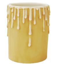 Luma-Spec Lighting 102623 - 4"W X 5.5"H Poly Resin Ivory Flat Top Candle Cover