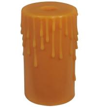 Luma-Spec Lighting 104611 - 3.5"W X 6"H Poly Resin Honey Amber Flat Top Candle Cover