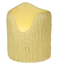 Luma-Spec Lighting 106180 - 4"W X 5"H Poly Resin Ivory Uneven Top Candle Cover