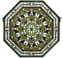 Luma-Spec Lighting 107223 - 25"W X 25"H Floral Stained Glass Window