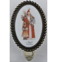 Luma-Spec Lighting 107256 - 3.5"W Christmas Father Christmas & Friends Fused Oval Night Light