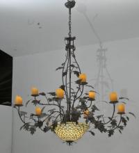 Luma-Spec Lighting 108705 - 63" Wide Diamond & Jewel Oak Leaf 9 Arm Chandelier