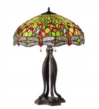 Luma-Spec Lighting 109607 - 30" High Tiffany Hanginghead Dragonfly Table Lamp