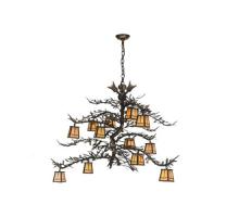 Luma-Spec Lighting 110031 - 52" Wide Pine Branch Valley View 12 Light Chandelier