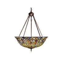 Luma-Spec Lighting 111082 - 24"W Tiffany Fishscale Inverted Pendant