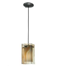 Luma-Spec Lighting 111347 - 5"Sq Metro Cognac Swirl Quadrato Mini Pendant