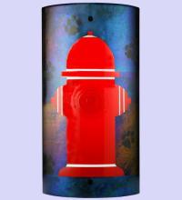 Luma-Spec Lighting 111519 - 12"W Metro Fusion Fire Hydrant Glass Wall Sconce