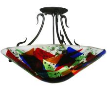 Luma-Spec Lighting 112377 - 18"W Metro Fusion Colorito Glass Semi-Flushmount
