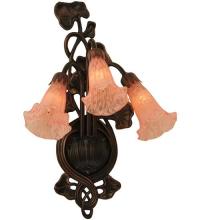 Luma-Spec Lighting 11246 - 10.5"W Pink Pond Lily 3 LT Wall Sconce