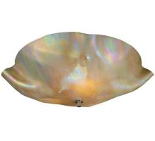 Luma-Spec Lighting 114167 - 16"W Metro Beige Iridescent Organic Art Glass Flushmount