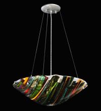 Luma-Spec Lighting 114438 - 18"W Metro Fusion Penna Di Pavone Glass Inverted Pendant