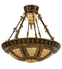 Luma-Spec Lighting 115300 - 28"W Fleur-de-lis Semi-Flushmount