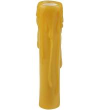 Luma-Spec Lighting 117431 - 1"W X 6"H Poly Resin Honey Amber Flat Top Candle Cover