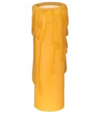 Luma-Spec Lighting 118642 - 1.25"W X 4"H Poly Resin Honey Amber Flat Top Candle Cover