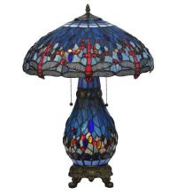 Luma-Spec Lighting 118840 - 25" High Tiffany Hanginghead Dragonfly Table Lamp