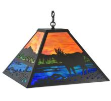 Luma-Spec Lighting 118884 - 24"Sq Moose at Lake Pendant