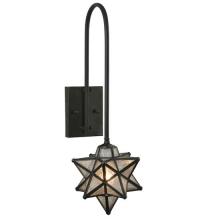 Luma-Spec Lighting 119794 - 9"W Moravian Star Clear Seeded Curved Arm Wall Sconce