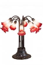 Luma-Spec Lighting 12301 - 22"H Pink/White Pond Lily 10 LT Table Lamp