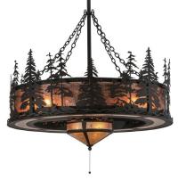 Luma-Spec Lighting 125745 - 45" Tall Pines w/Fan Light Chandel-Air