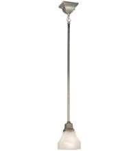 Luma-Spec Lighting 129072 - 5"Sq Bungalow White Alabaster Swirl 1 LT Mini Pendant