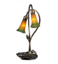 Luma-Spec Lighting 12939 - 16" High Amber/Green Pond Lily 2 LT Accent Lamp