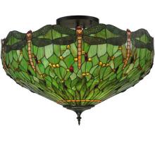 Luma-Spec Lighting 130673 - 38"W Tiffany Hanginghead Dragonfly Flushmount