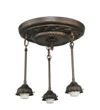 Luma-Spec Lighting 130776 - 14"W Revival 3 LT Semi-Flushmount Hardware