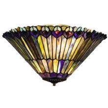 Luma-Spec Lighting 13251 - 17"W Tiffany Jeweled Peacock Fan Light Fixture