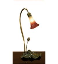 Luma-Spec Lighting 13509 - 16" High Pink/White Tiffany Pond Lily Accent Lamp