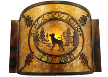Luma-Spec Lighting 136458 - 12"W Personalized Black Dog Lodge Wall Sconce