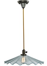 Luma-Spec Lighting 137200 - 18" Wide Metro Galatia Scalloped Seeded Glass Pendant