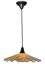 Luma-Spec Lighting 137206 - 18"W Metro Galatia Scalloped Beige Iridescent Pendant