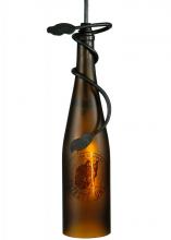 Luma-Spec Lighting 137402 - 5"W Personalized Thirsty Owl Wine Bottle Mini Pendant