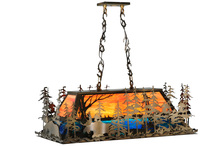 Luma-Spec Lighting 139921 - 35" Long Moose Through the Trees Oblong Pendant