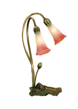 Luma-Spec Lighting 14170 - 16"H Pink/White Pond Lily 2 LT Accent Lamp