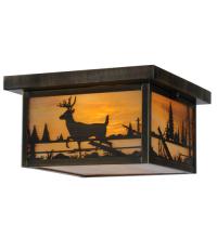 Luma-Spec Lighting 142324 - 12"Sq Hyde Park Deer Creek Flushmount