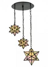 Luma-Spec Lighting 143177 - 21"W Moravian Star 3 LT Cascading Pendant