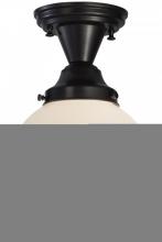 Luma-Spec Lighting 143582 - 8"W Revival Schoolhouse White Globe Semi-Flushmount